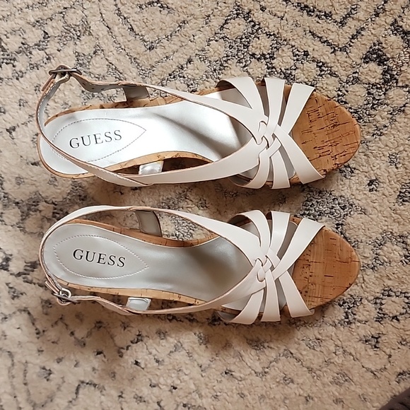 Wedge silver and cork heel - Picture 2 of 7